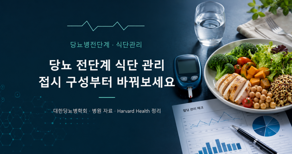 당뇨 전단계 식단 관리 접시 구성부터 바꿔보세요