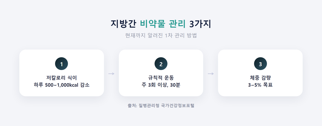 지방간 비약물 관리 3가지